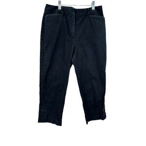 Talbots Capri Pants Stretch Womens Size 6 Embroidered Casual Travel Resort‎